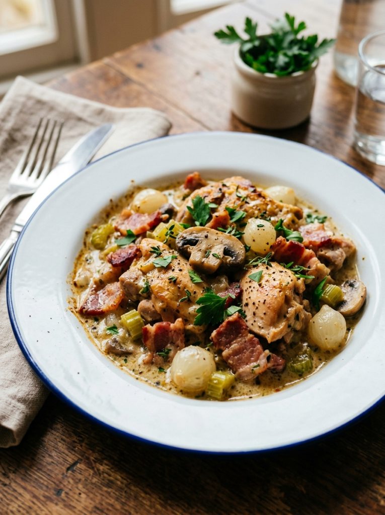 Mary Berry Chicken and Bacon Casserole Recipe