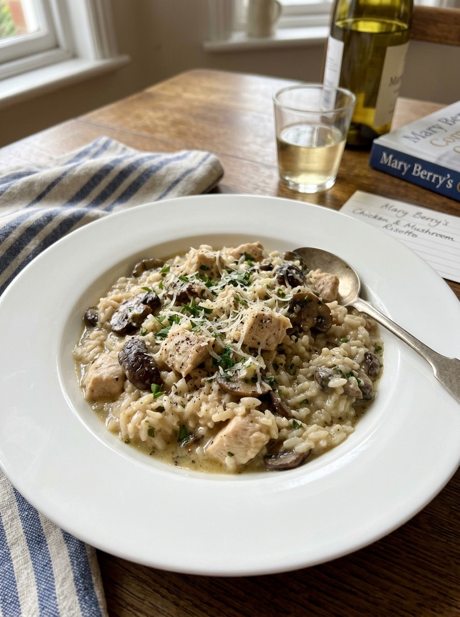 Mary Berry Chicken and Mushroom Risotto Recipe