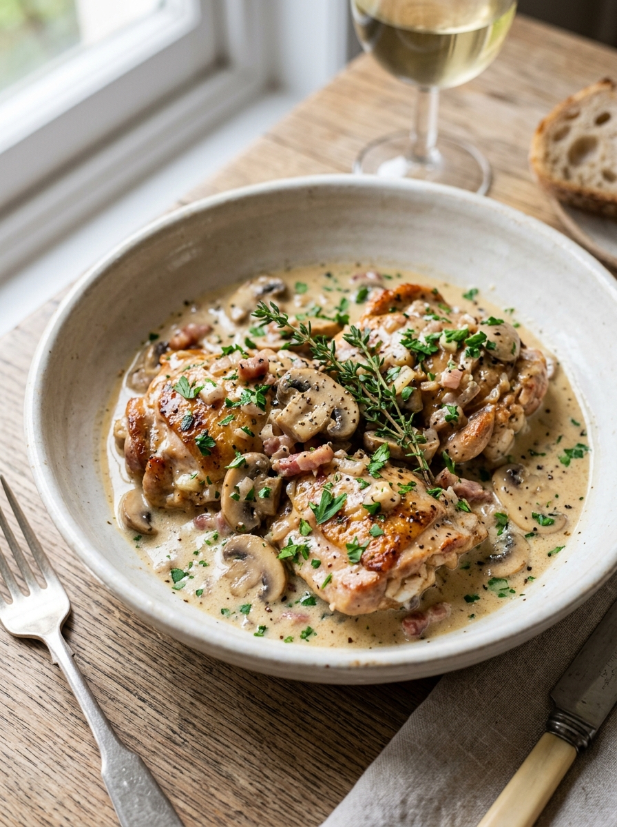 Mary Berry Chicken in White Wine Sauce Recipe