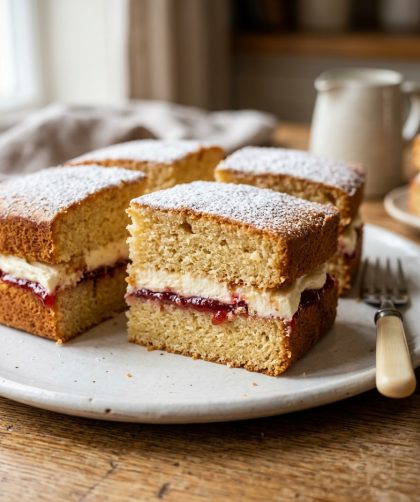 Mary Berry Victoria Sponge Traybake Recipe