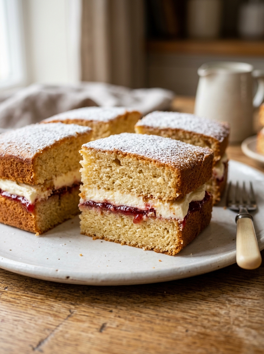 Mary Berry Victoria Sponge Traybake Recipe
