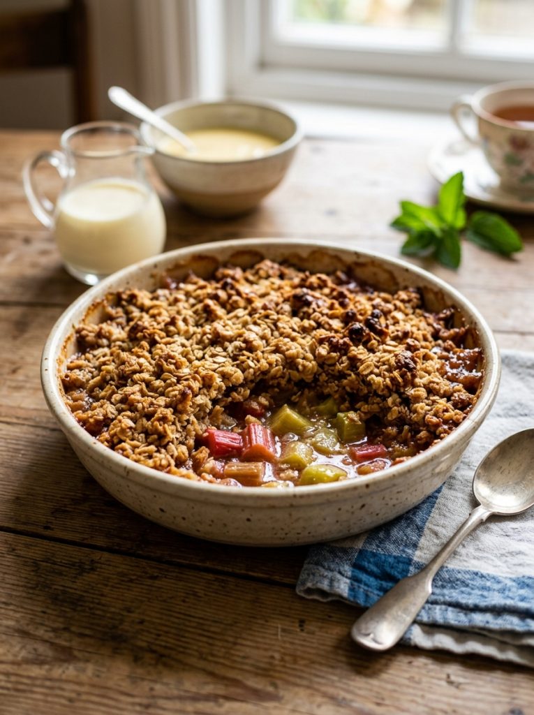 Mary Berry Apple and Rhubarb Crumble Recipe