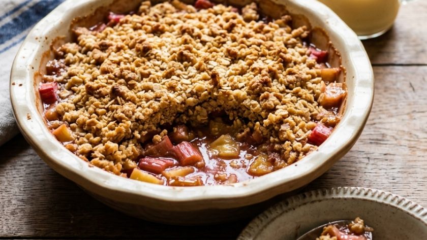 Mary Berry Apple and Rhubarb Crumble Recipe