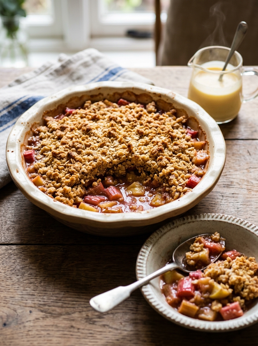 Mary Berry Apple and Rhubarb Crumble Recipe