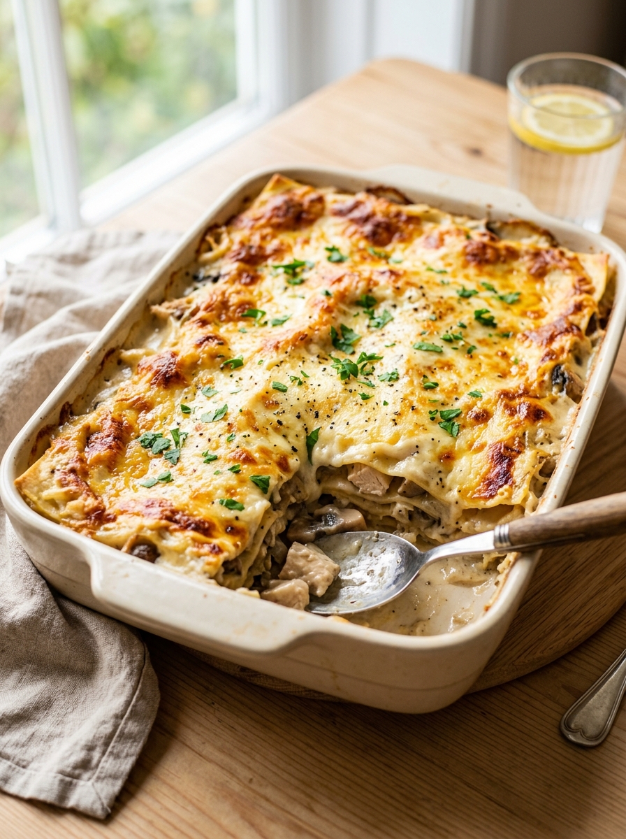 Mary Berry Chicken and Mushroom Lasagne Recipe