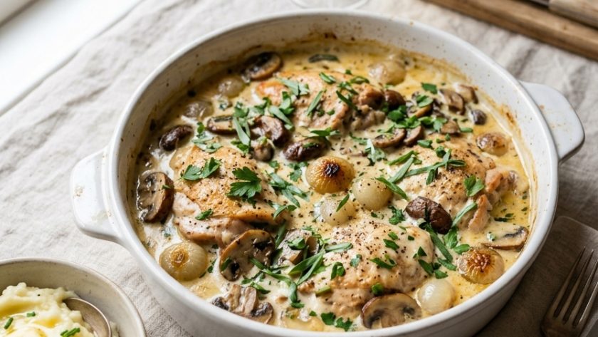 Mary Berry Creamy Chicken Casserole with White Wine Recipe