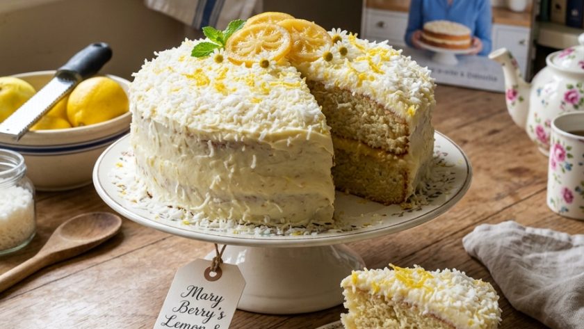 Mary Berry Lemon and Coconut Cake Recipe 1 Mary Berry Lemon and Coconut Cake Recipe