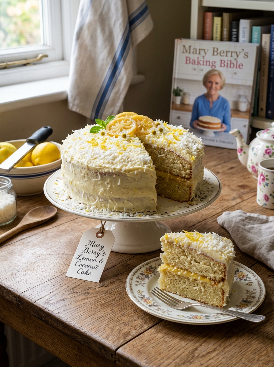 Mary Berry Lemon and Coconut Cake Recipe 3 Mary Berry Lemon and Coconut Cake Recipe