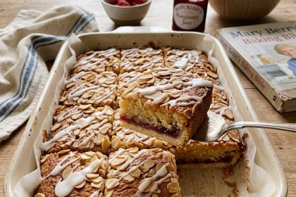 Mary Berry Bakewell Traybake Recipe 9 Mary Berry Bakewell Traybake Recipe