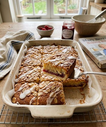 Mary Berry Bakewell Traybake Recipe
