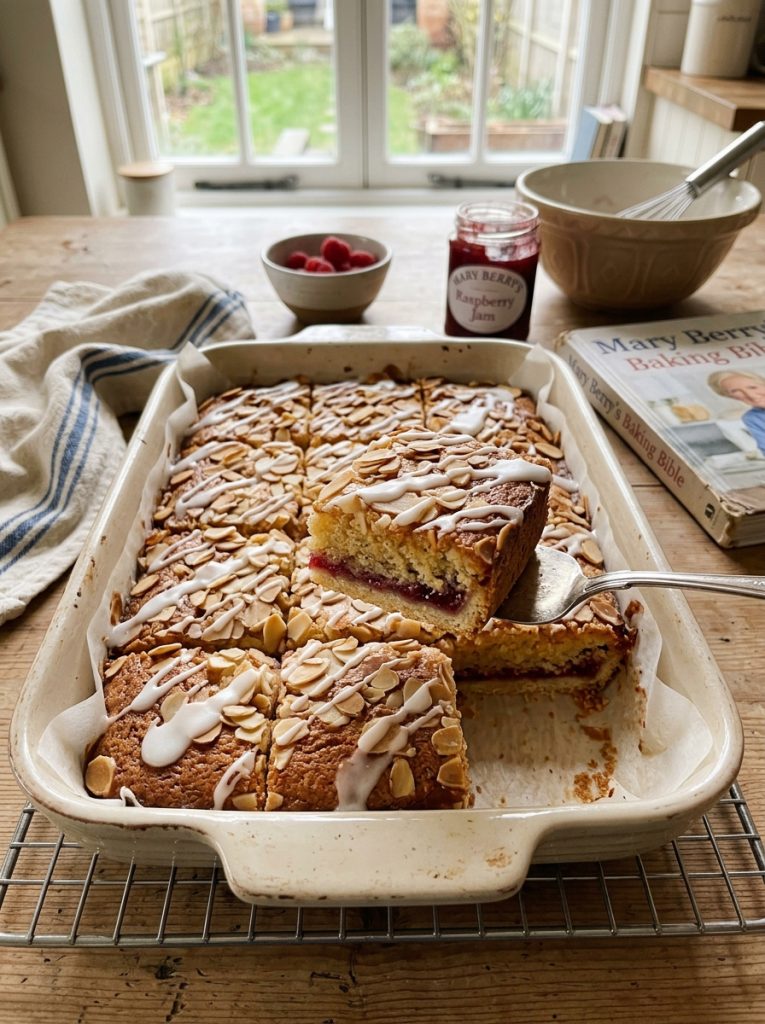 Mary Berry Bakewell Traybake Recipe 2 Mary Berry Bakewell Traybake Recipe
