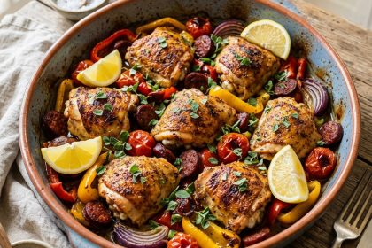 Mary Berry Mediterranean Chicken Thighs with Chorizo Recipe