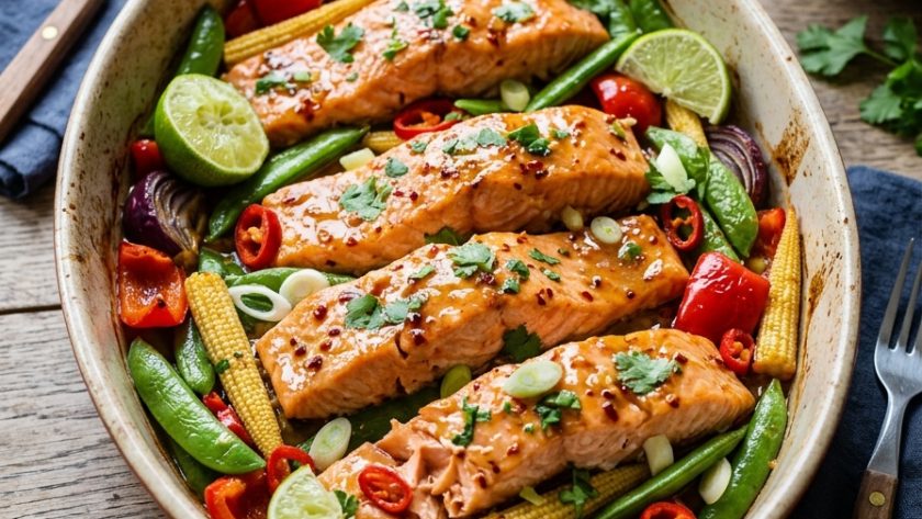 Mary Berry Thai Salmon Traybake Recipe