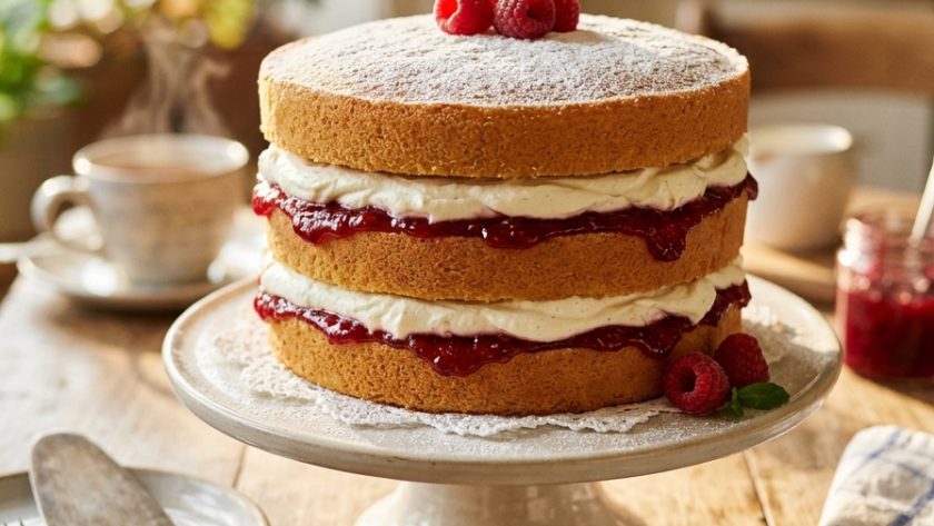 Victoria Sponge cake on table 202608311548
