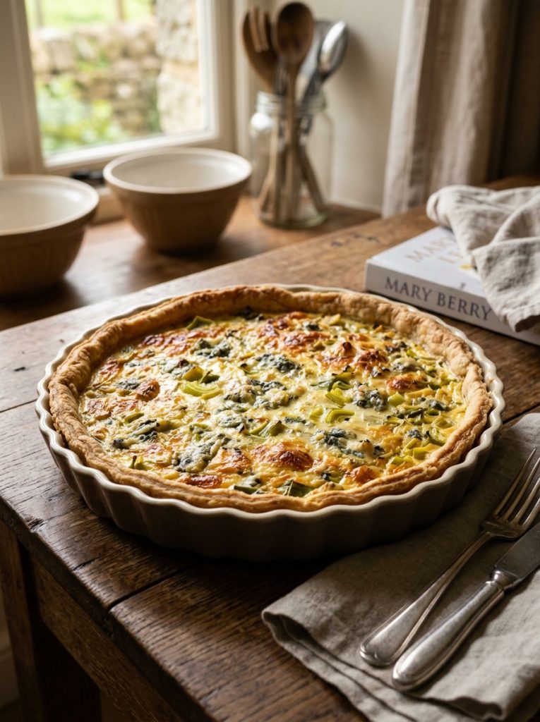 Mary Berry Leek and Stilton Quiche Recipe
