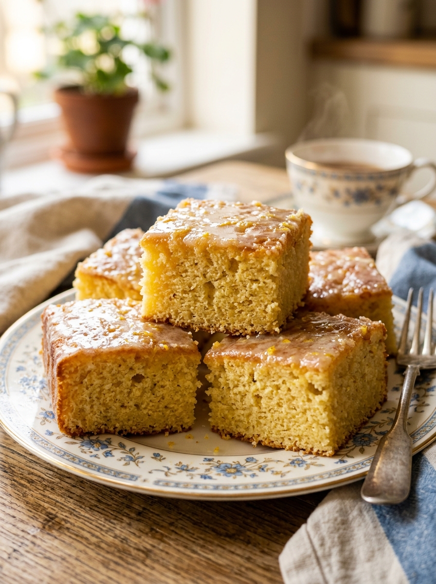 Mary Berry Lemon Drizzle Traybake with Icing Recipe
