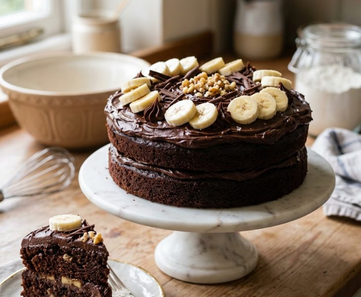 Mary Berry Chocolate and Banana Cake Recipe