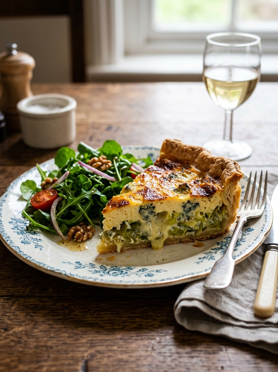 Mary Berry Leek and Stilton Quiche Recipe