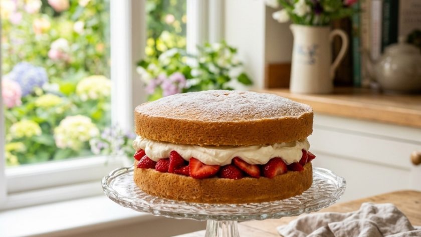 Mary Berry Victoria Sponge with Fresh Cream and Strawberries Recipe